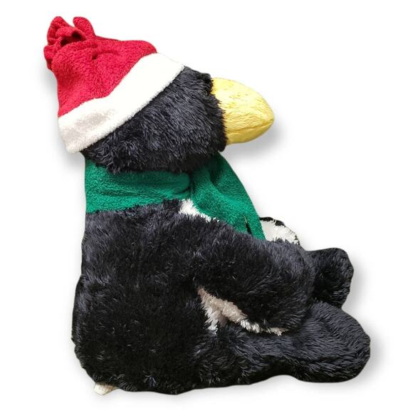 DanDee Collectors Choice Penguin Rocking Scarf & Santa Hat Stuffed Plush Animal - Picture 4 of 6